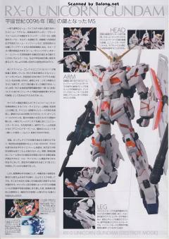 PG RX-0 独角兽高达-资料图