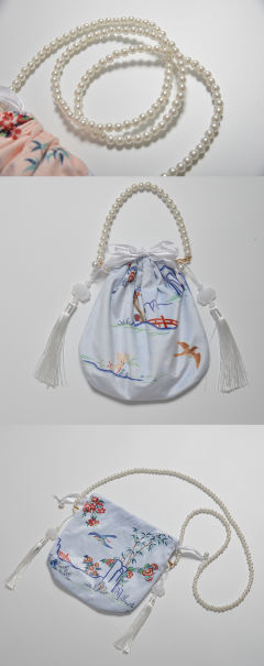 仿孔府花鸟·印花绒布包-资料图