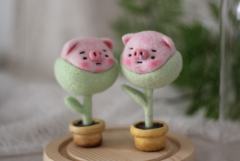 羊毛毡猪猪郁金香-资料图