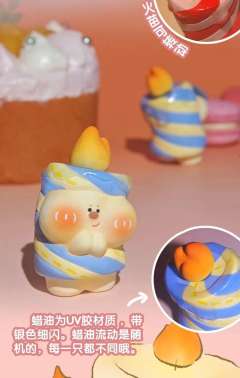 蜡烛坨坨-蓝黄-资料图