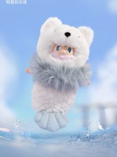小雪犬兽搪胶毛绒挂件-资料图
