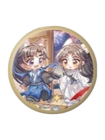墨燃&楚晚宁（Q版双人吧唧）-大河幻想广播剧咖啡厅联动
