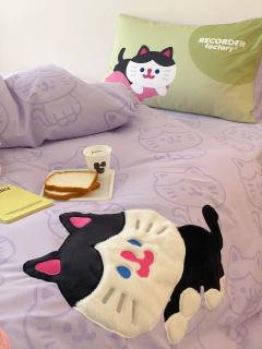 RiCO毛绒小猫床上四件套-资料图