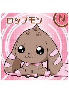 N-黑大耳兽-万代食玩数码宝贝贴纸 第1弹