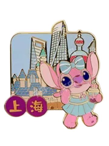 安琪-上迪史迪奇与安琪漫游上海系列徽章盲盒
