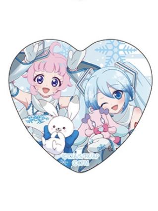 日丽与雪初音-初音未来联动交易心形吧唧