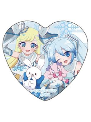 美月与雪初音-初音未来联动交易心形吧唧