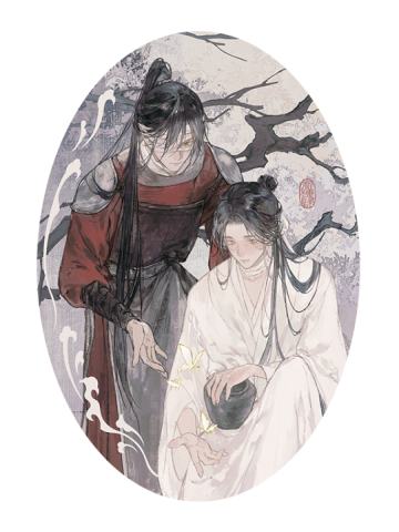 花城&谢怜(徽章)-祈蝶归系列周边