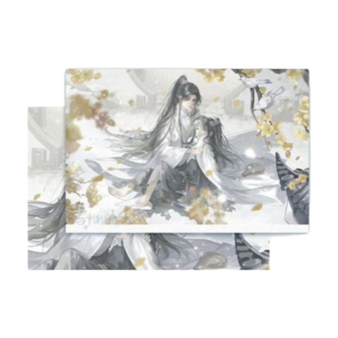墨燃&楚晚宁-雪中微暖烫印明信片 | 2025楚晚宁生日系列新品 - 二哈和他的白猫师尊 - 楚晚宁 - 墨燃 - 纸片|千岛