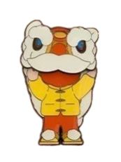 醒狮金属徽章