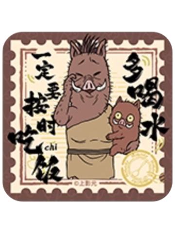 猪妈妈&小猪仔-森罗万象马口铁徽章