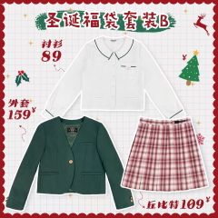 西服衬衫格裙套装-资料图