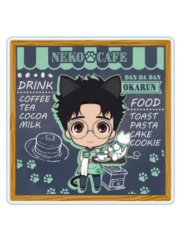 高仓健-猫耳咖啡Q版杯垫
