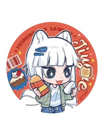 九月-罗森联动食光小铺系列Q版马口铁徽章