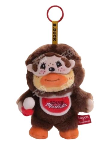 Monchhichi × B棕色毛绒吊卡