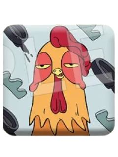 公鸡画师(隐藏款)-方章系列徽章