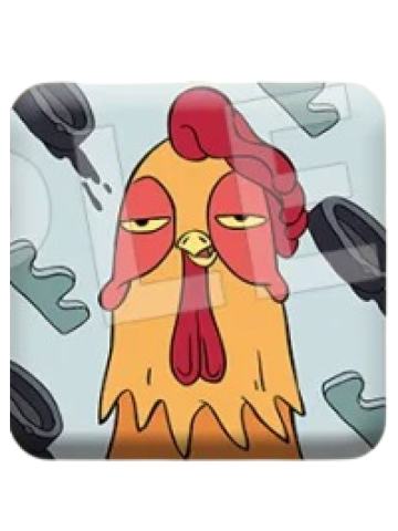 公鸡画师(隐藏款)-方章系列徽章