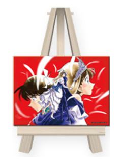 毛利兰&工藤新一-30周年展深圳站油画摆件