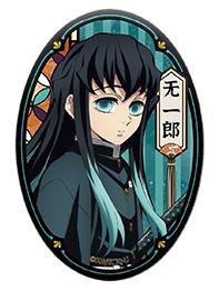 时透无一郎-璃彩双闪椭圆徽章