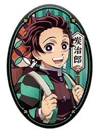灶门炭治郎-璃彩双闪椭圆徽章