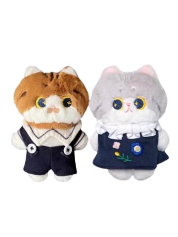 卷卷蓝格子+喵吉浅蓝裙子（套装纸盒）