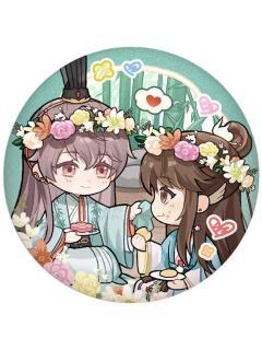 袁基-花间心绪系列 Q版马口铁徽章