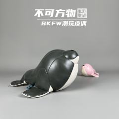 海豹招财皮质公仔-小号-资料图