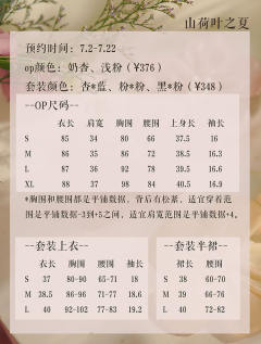 山荷叶之夏 分体套装-资料图