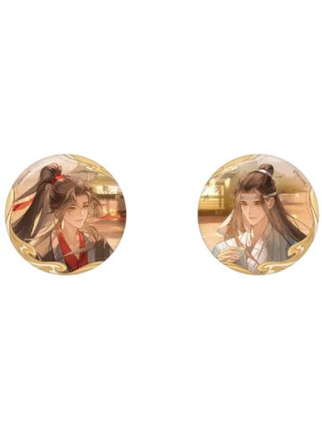 魏无羡&蓝忘机(马口铁徽章套装)-动画七周年快闪天府游系列周边