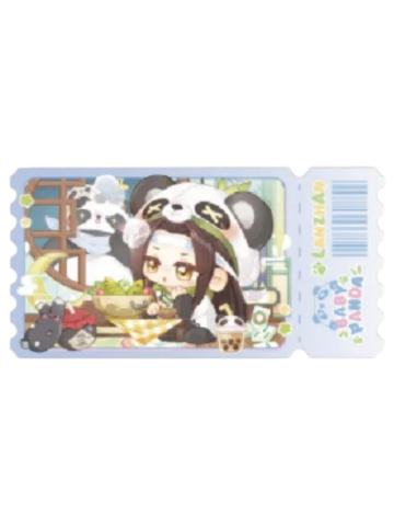 蓝忘机(亚克力票根-吃饭饭)-动画七周年快闪BABY PANDA系列周边