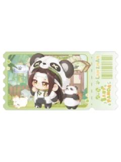 蓝忘机(亚克力票根-偷吃吃)-动画七周年快闪BABY PANDA系列周边