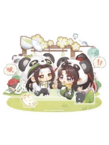 魏无羡&蓝忘机(亚克力立牌-挖笋笋)-动画七周年快闪BABY PANDA系列周边