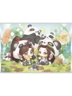 魏无羡&蓝忘机(亚克力色纸-挖笋笋)-动画七周年快闪BABY PANDA系列周边
