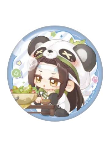 蓝忘机(马口铁徽章-吃饭饭)-动画七周年快闪BABY PANDA系列周边