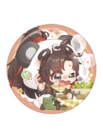 魏无羡(马口铁徽章-吃饭饭)-动画七周年快闪BABY PANDA系列周边