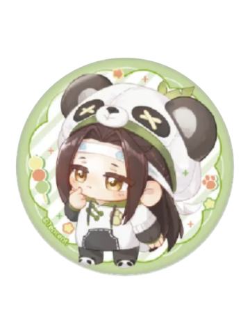 蓝忘机(马口铁徽章-偷吃吃)-动画七周年快闪BABY PANDA系列周边