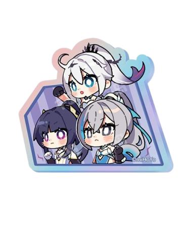 芽衣&琪亚娜&布洛妮娅（冲冲冲）- HONKAI MEME亚克力徽章