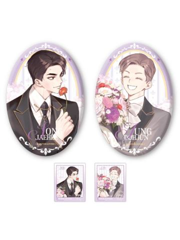 宋在熙&郑都俊(佳偶天成 小椭圆徽章套组)-墨丘里一期单领周边