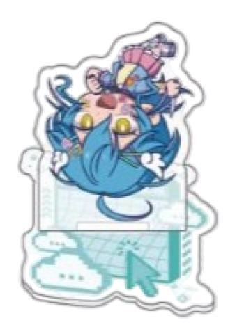 赤尾晶-animo快闪涂鸦风多插立牌