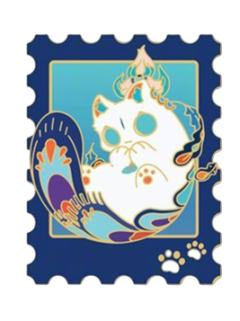 孔雀明王-卷织千忆系列猫咪金属冰箱贴