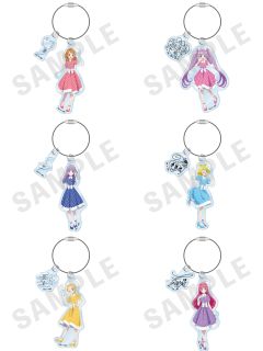 波点连衣裙钥匙扣