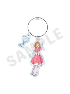 大空明-波点连衣裙钥匙扣