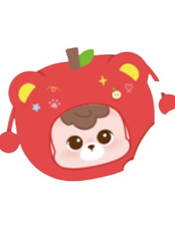 苹果小熊抽绳包