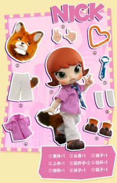 疯狂动物城2系列1/12可动人偶-资料图