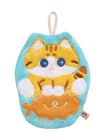 橘猫炸虾擦手巾