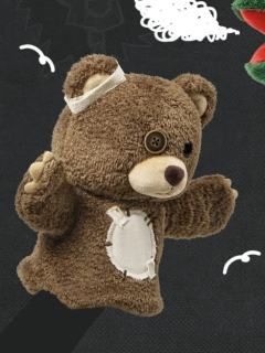 小野熊毛绒手偶