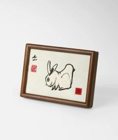 兔刺绣画