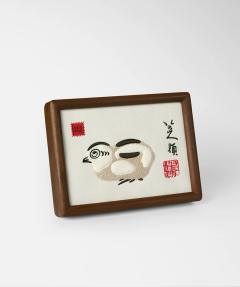 鸡刺绣画-资料图