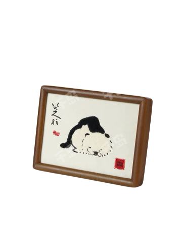 猫刺绣画
