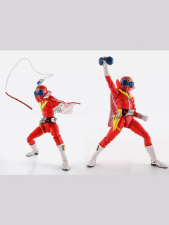 SHF 真骨雕 赤连者 超级战队 50th Anniversary Ver.（初回限定台座付属）-资料图